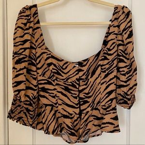 Reformation Dallas Top Leopard (Size 6)